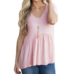 Short Sleeve Babydoll T-shirt w/ Sweetheart Neck